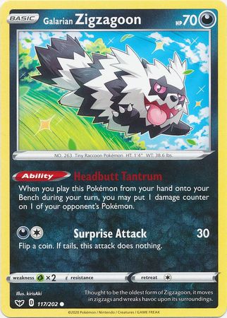 Galarian Zigzagoon - 117/202 - Common