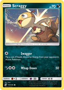 Scraggy 137/236 pokemon cards 