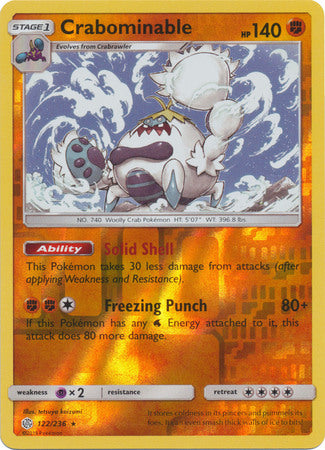 Crabominable 122/236 REVERSE HOLO RARE