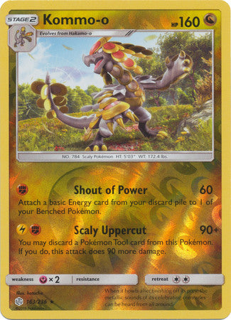 Kommo-o 163/236 REVERSE FOIL RARE