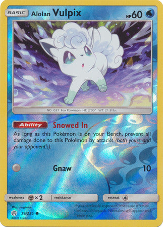 Alolan Vulpix 39/236 REVERSE HOLO COMMON